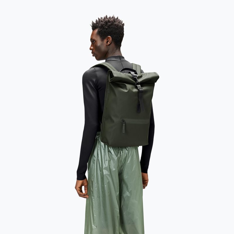 Miesto kuprinė Rains Rucksack Rolltop W3 13 l green 3