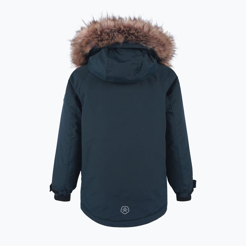 Vaikiška žieminė striukė Color Kids Parka w. Fake Fur AF 10,000 navy blue 740725 6