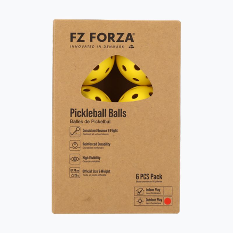 Pickleball kamuoliukai FZ Forza Outdoor Pickleball 6 vnt. yellow 2