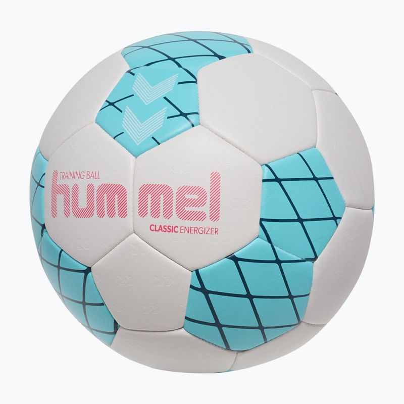 Rankinio kamuolys Hummel Classic Energizer off white/light blue/marine size 2 2