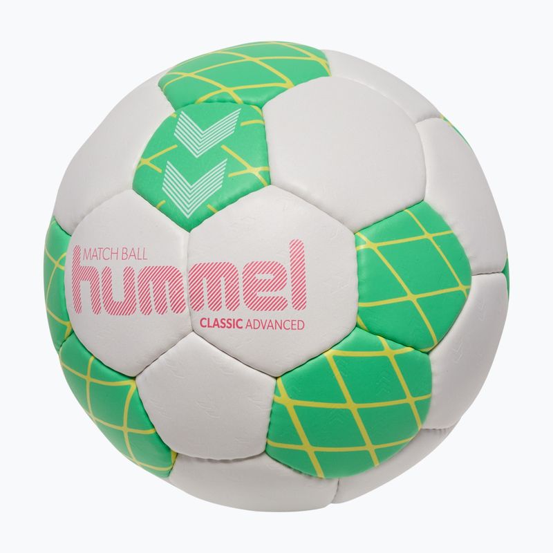 Rankinio kamuolys Hummel Classic Advanced HB off white/green/yellow size 2 2