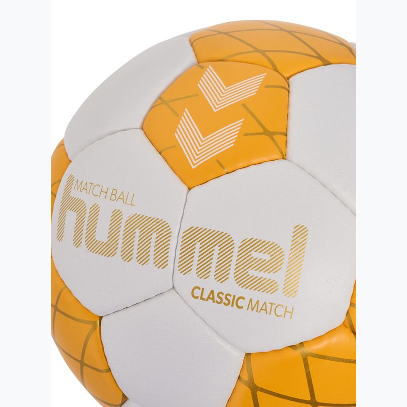 Rankinio kamuolys Hummel Classic Match HB off white/orange/gold size 3 4