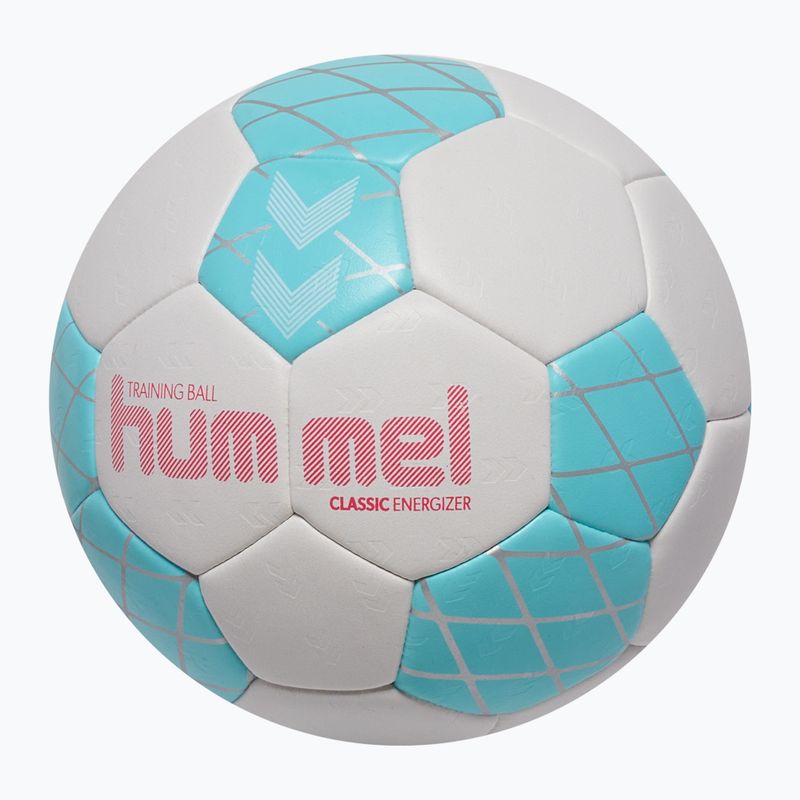 Rankinio kamuolys Hummel Classic Energizer off white/light blue/marine size 0 2