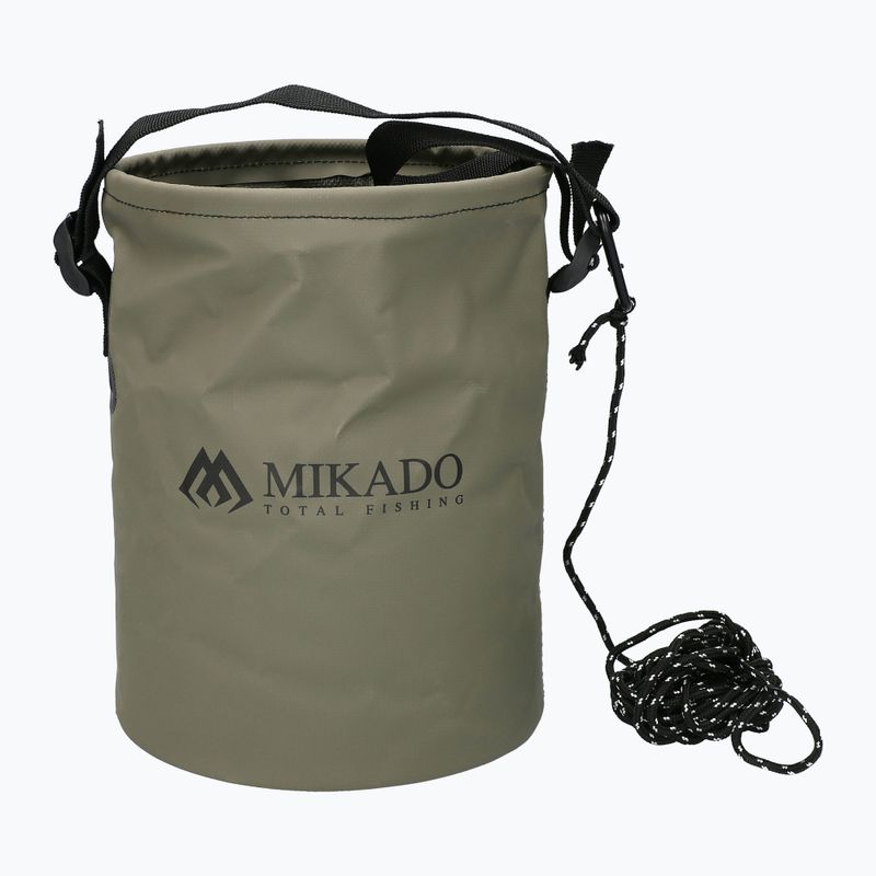 Mikado sulankstomas žvejybinis kibirėlis su virvele, žalias AMC-021