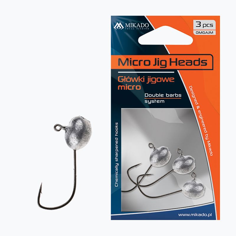 Mikado Micro 1,5 g jig galvutė 3 vnt. juoda OMGAJM1.5-4-N