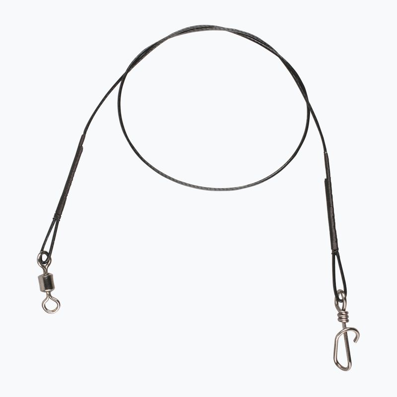Mikado plieninis spiningo lyderis Jaws Strong 18 kg 2 vnt. juodas ZGJ02-25-18