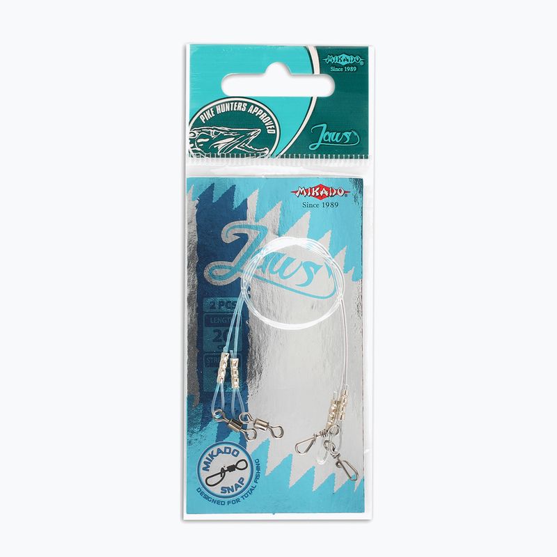 Mikado Fluorokarbono spiningo pavadėlis Jaws Medium 12 kg 2 vnt. skaidrus ZGJ01-25-12