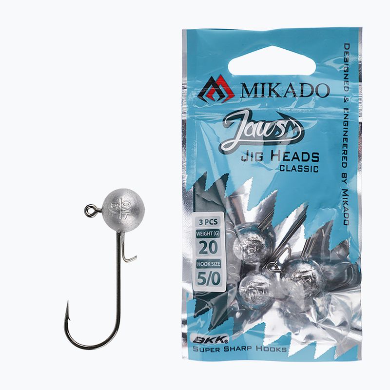 Mikado Jaws Classic 15 g 3 vnt. juodos spalvos žiogo galvutė OMGJC-15 2