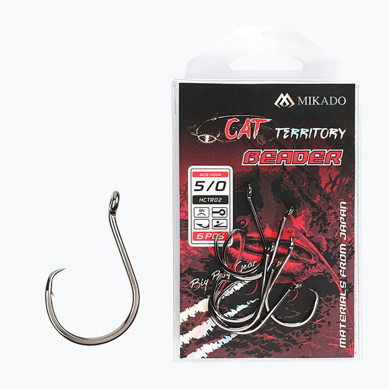 Mikado Cat Territory Beader 5 vnt. sidabrinių šamų kabliukų HCTR02-7/0