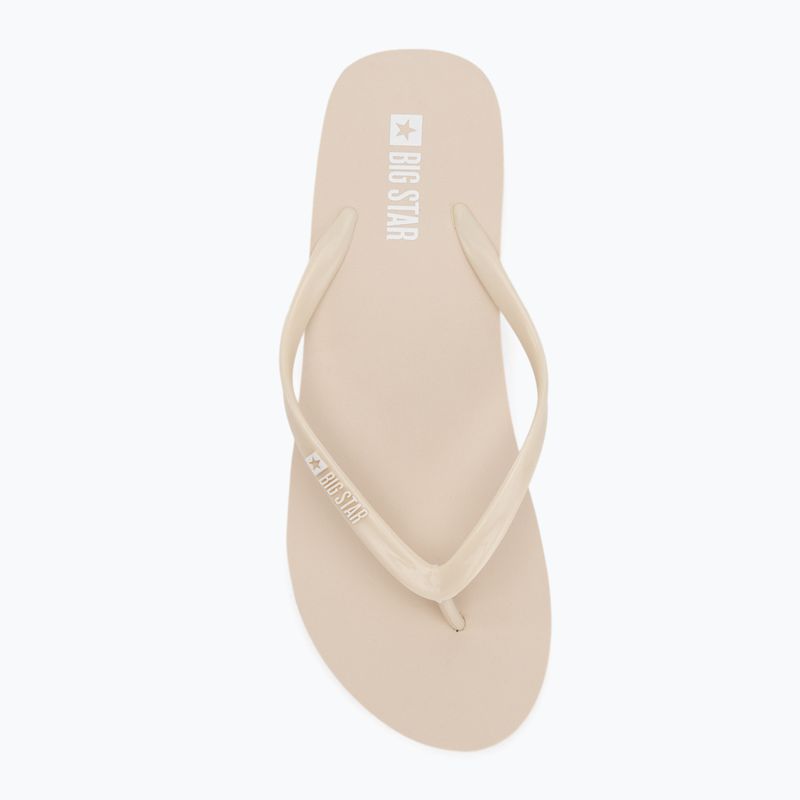 Moteriškos šlepetės per pirštą BIG STAR RR274A551 beige 5