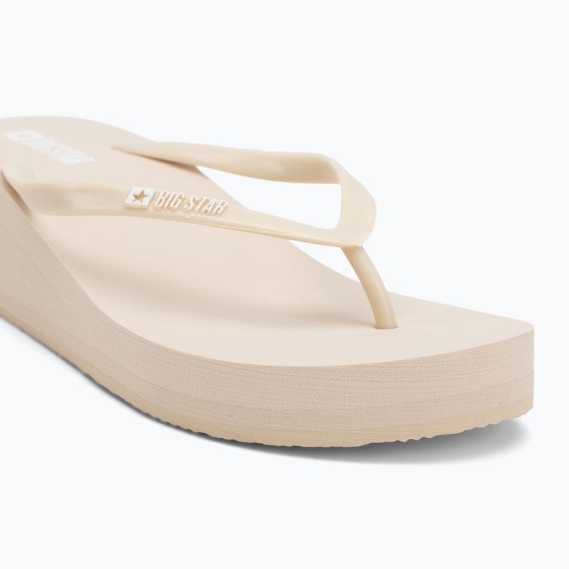 Moteriškos šlepetės per pirštą BIG STAR RR274A551 beige 7