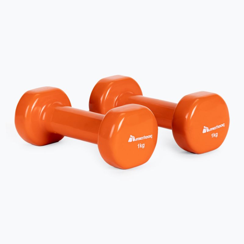 Meteor hanteliai 2 x 1 kg oranžiniai 30182
