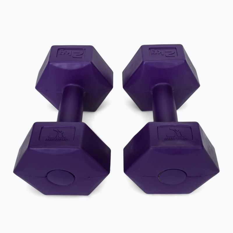 Meteor bituminiai hanteliai 2 x 2 kg violetinės spalvos 30166 3