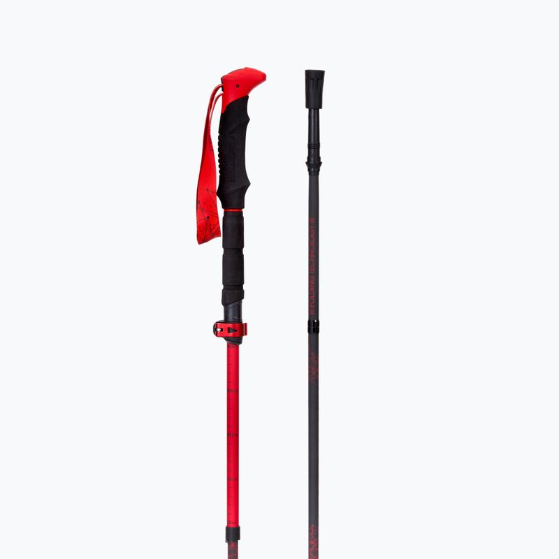 Ski touring lazdos Viking Spider black/red 4