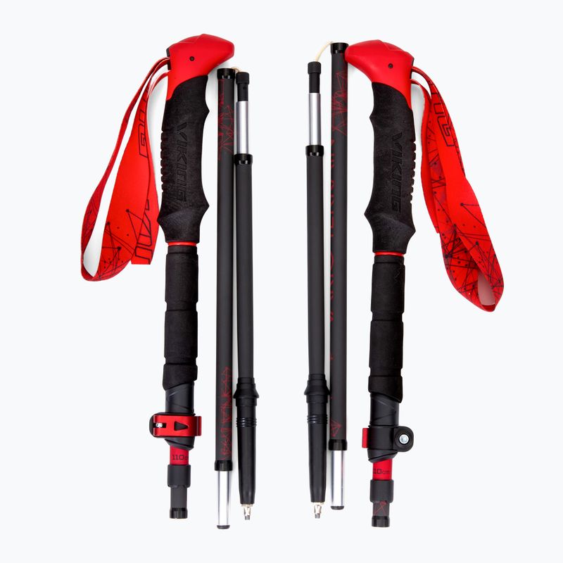 Ski touring lazdos Viking Spider black/red 6
