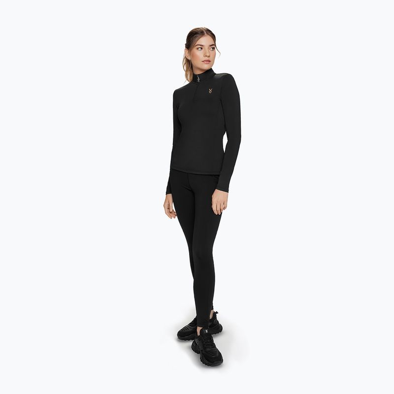 Moteriški treniruočių marškinėliai ilgomis rankovėmis Cardio Bunny Stormy black 2