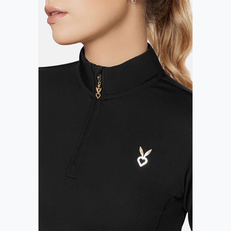 Moteriški treniruočių marškinėliai ilgomis rankovėmis Cardio Bunny Stormy black 5