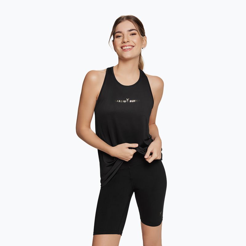 Moteriškas treniruočių tank topas Cardio Bunny Heat black