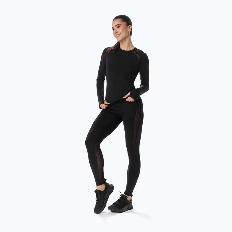 Moteriški treniruočių marškinėliai ilgomis rankovėmis Cardio Bunny  black 2