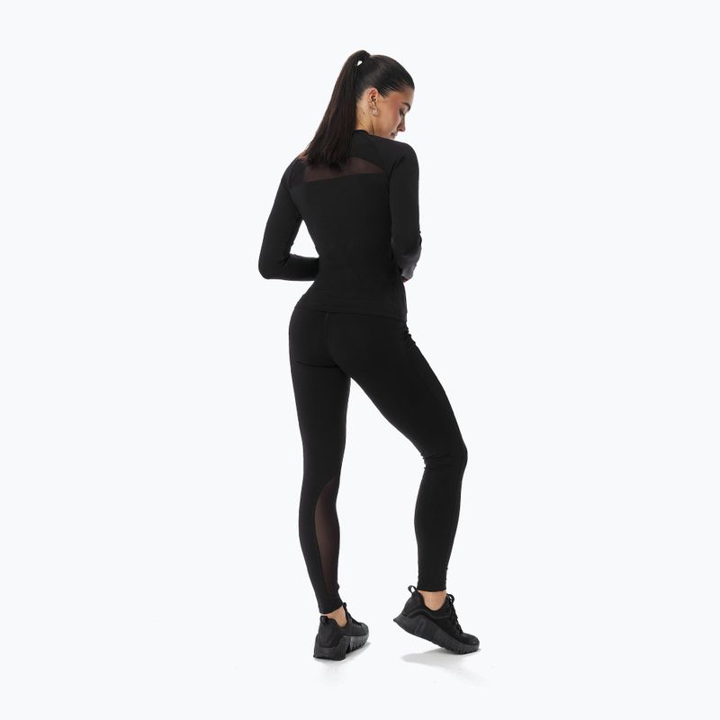 Moteriški treniruočių marškinėliai ilgomis rankovėmis Cardio Bunny  black 3