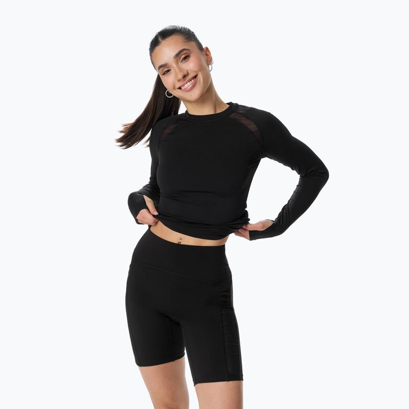 Moteriški treniruočių šortai Cardio Bunny Black biker 5