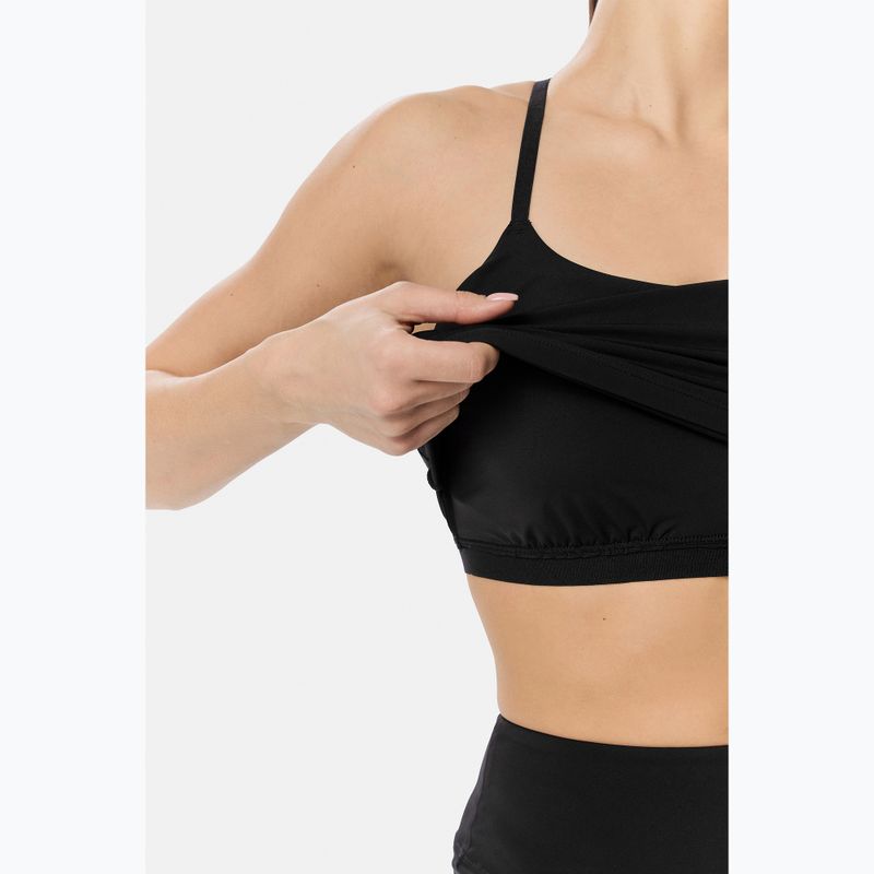 Moteriški treniruočių marškinėliai Cardio Bunny With Built-in Black bra 5