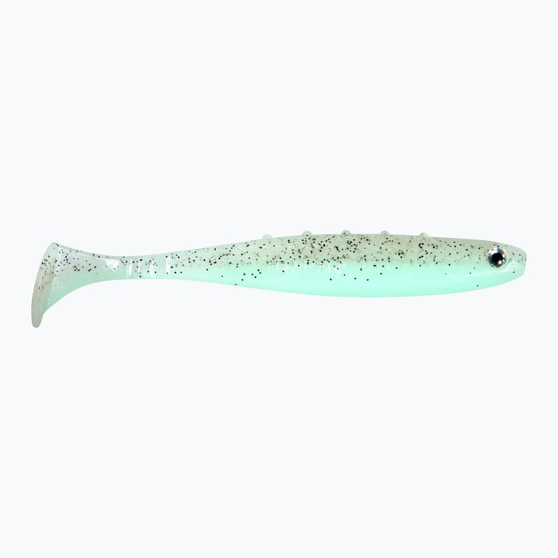 DRAGON V-Lures Aggressor Pro 2 dalių švytintis juodas blizgutis guminis masalas CHE-AG50D-15-050