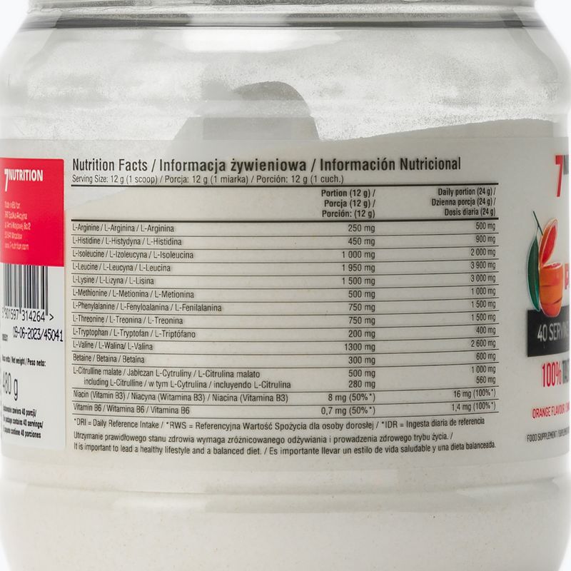 Aminorūgštys 7Nutrition EAA Perfect 480 g Orange 3