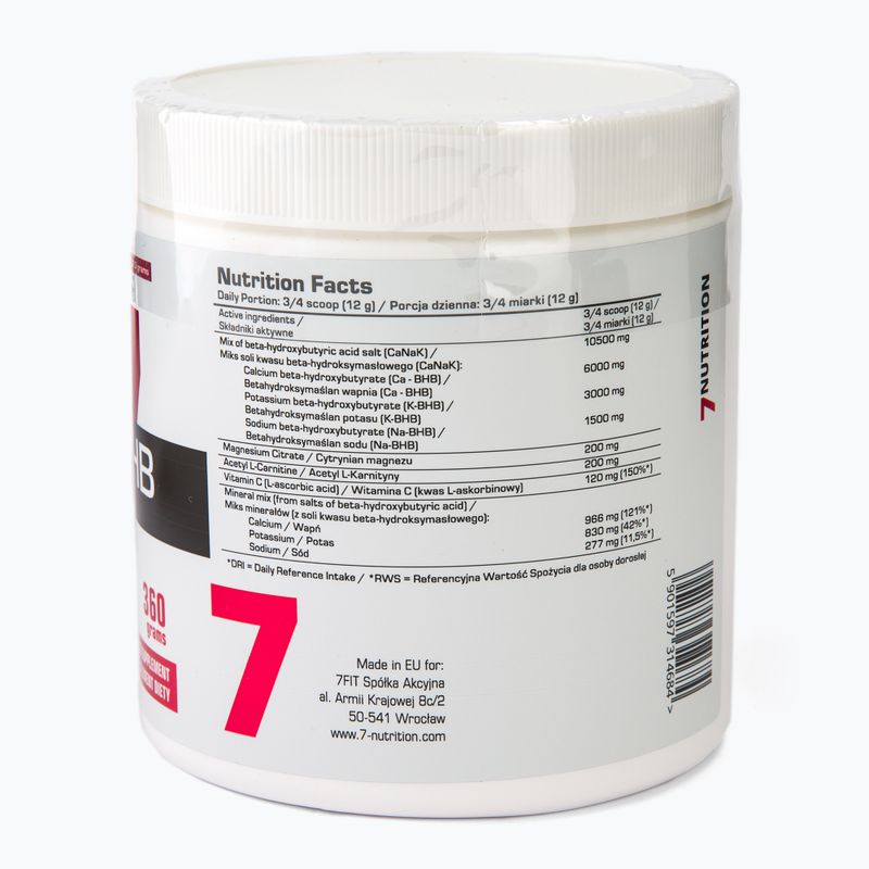 7Nutrition Keto BHB 360 g papildas 3