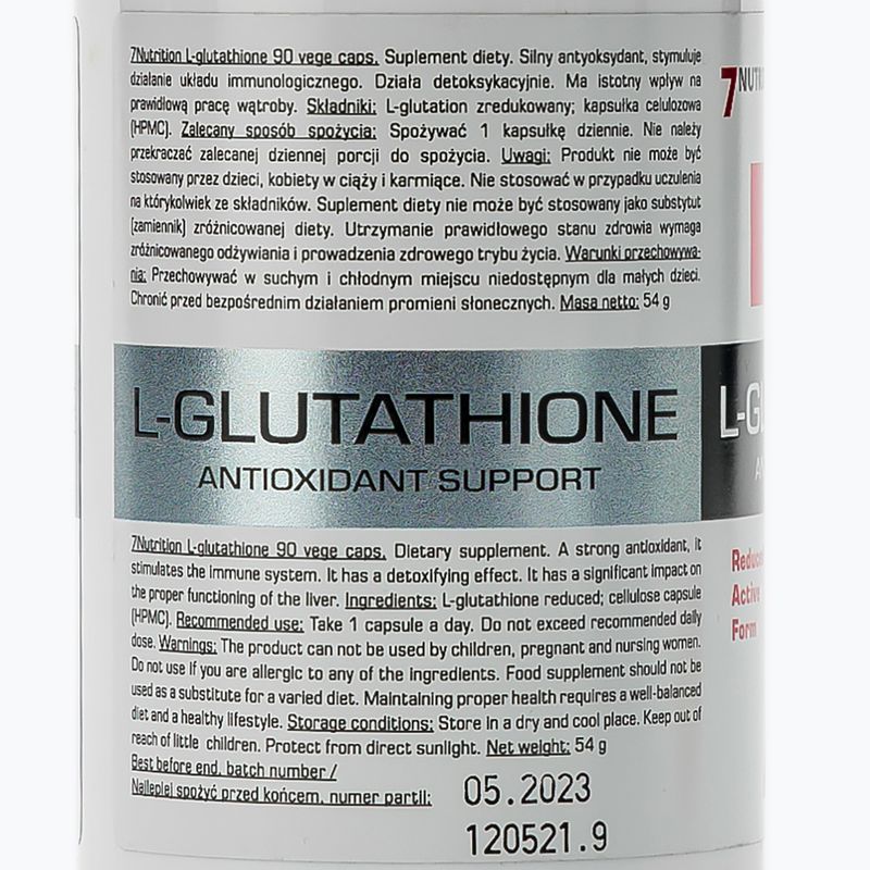 7Nutrition L-gliutationo papildas 90 kapsulių 2