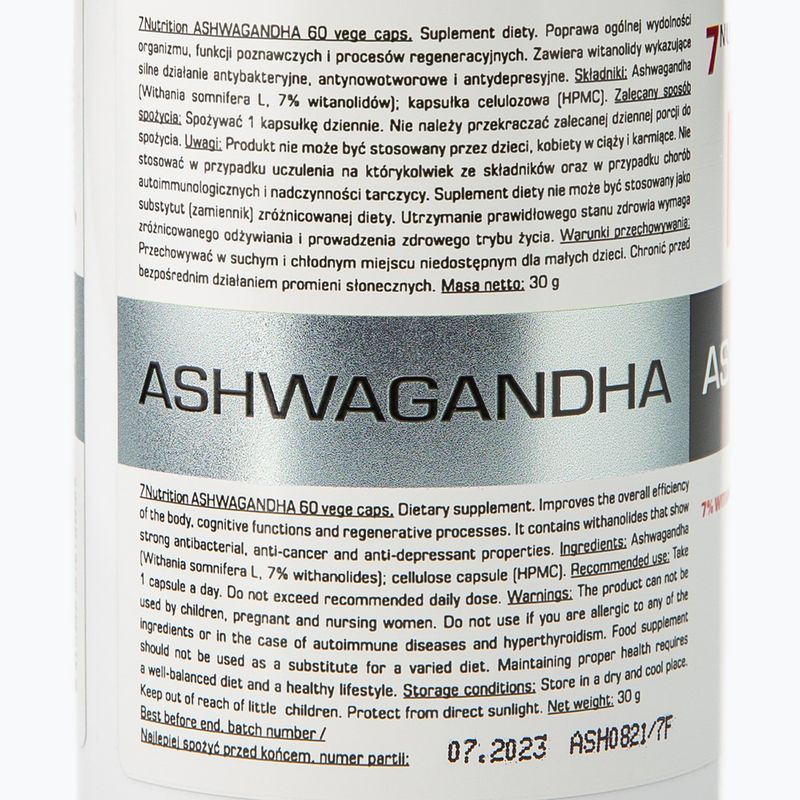 Ashwagandha 7Nutrition 7% 60 kapsulių 2