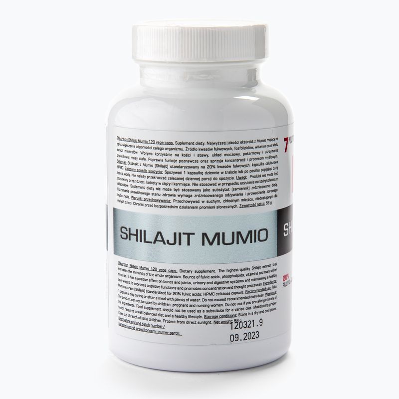 Priedas 7Nutrition Shilajit Mumio 400 mg 120 kapsulių 2