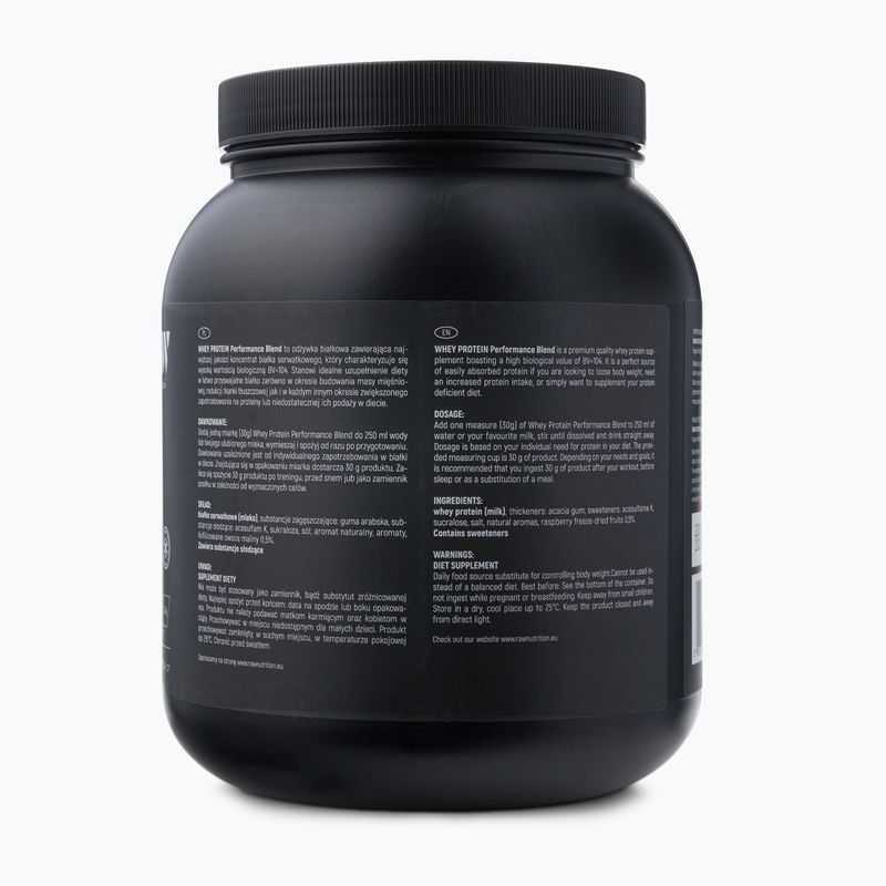 Išrūgų baltymai Raw Nutrition 900g aviečių WPC-59016 2
