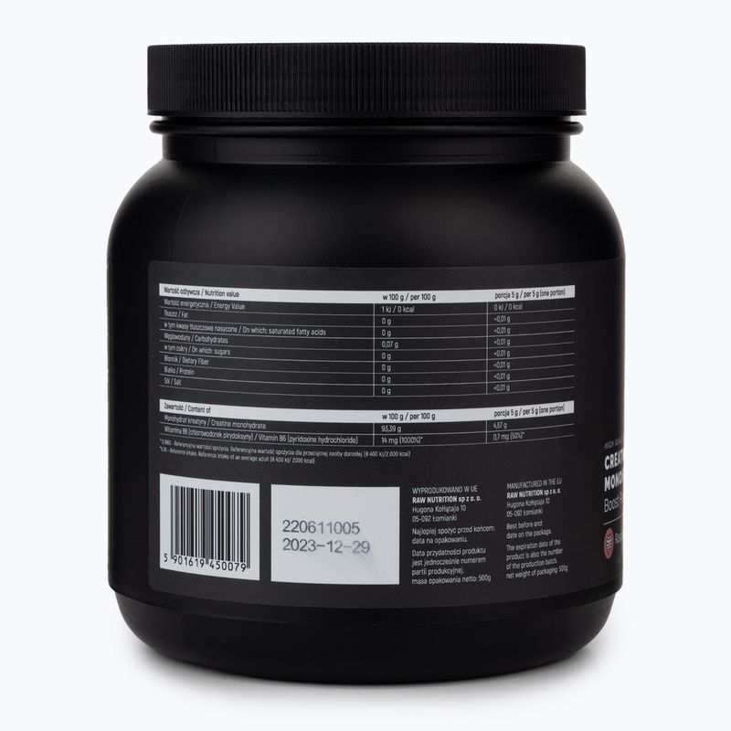 Raw Nutrition kreatino monohidratas 500g aviečių MONO-59016 2