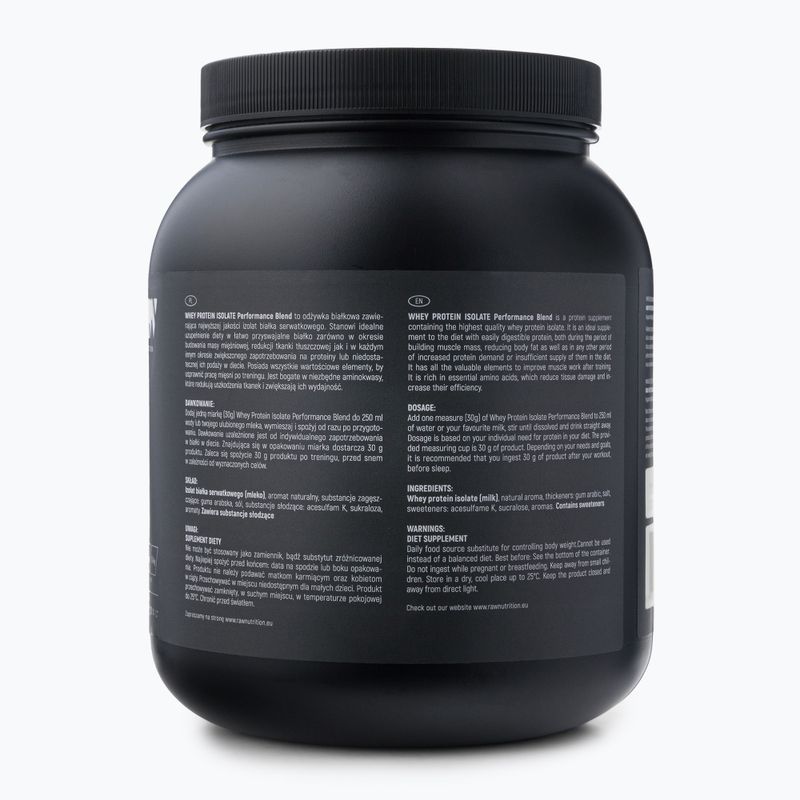 Išrūgų baltymų izoliatas Raw Nutrition 900g šokoladas WPI-59017 2