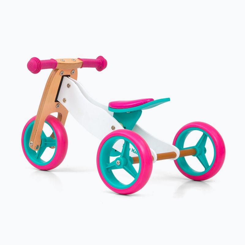 Milly Mally Jake 2in1 krosinis dviratis baltos ir rožinės spalvos 3754 4