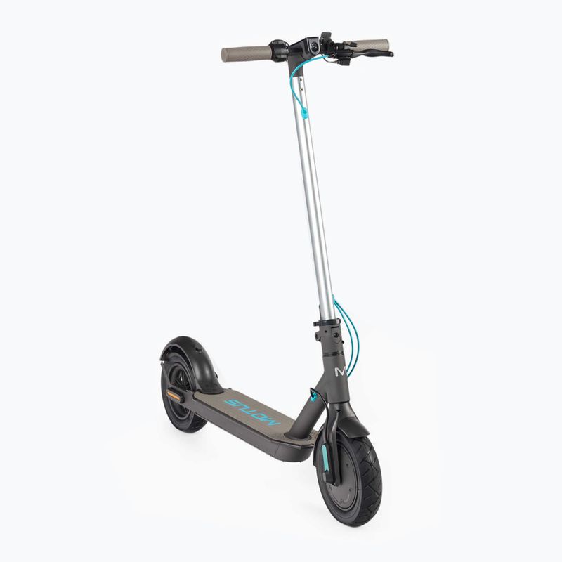 Motus Scooty 10 Lite 2022 sidabro ir juodos spalvos elektrinis paspirtukas