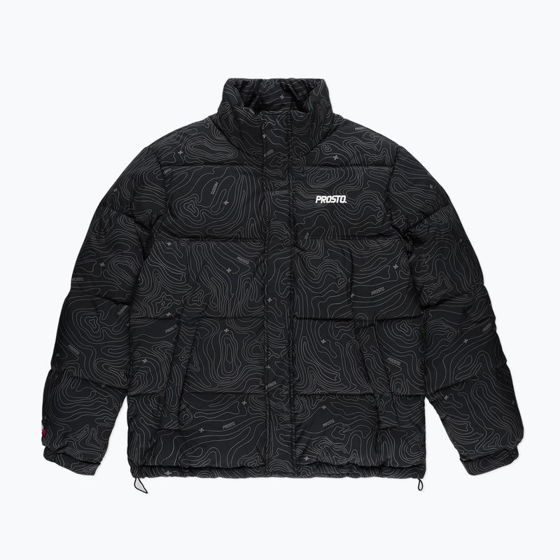 Vyriška PROSTO Puff Pattern pūkinė striukė juoda KL222MOUT1052