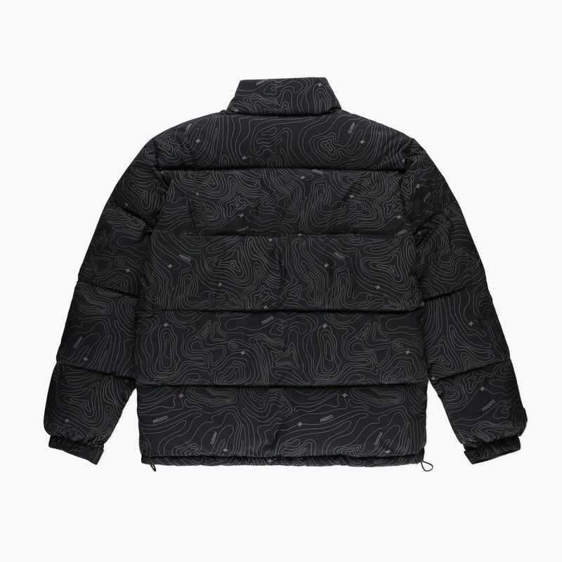 Vyriška PROSTO Puff Pattern pūkinė striukė juoda KL222MOUT1052 3