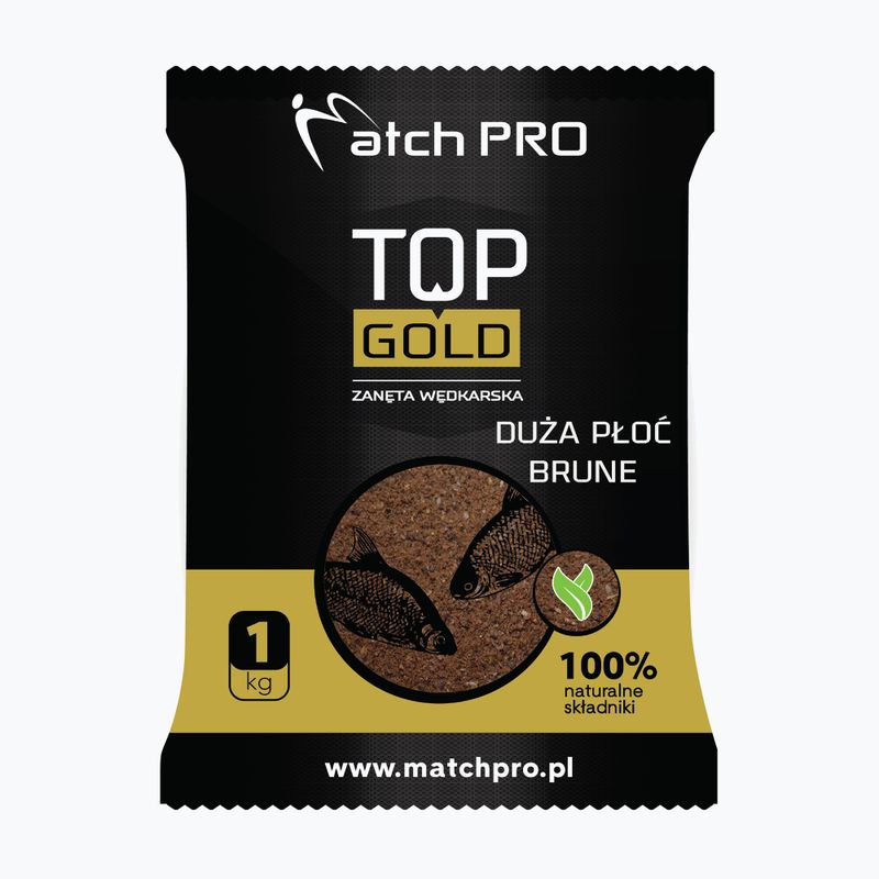 MatchPro Top Gold dideli meškeriotojai Brune žvejybiniai gruntiniai masalai 1 kg 970009