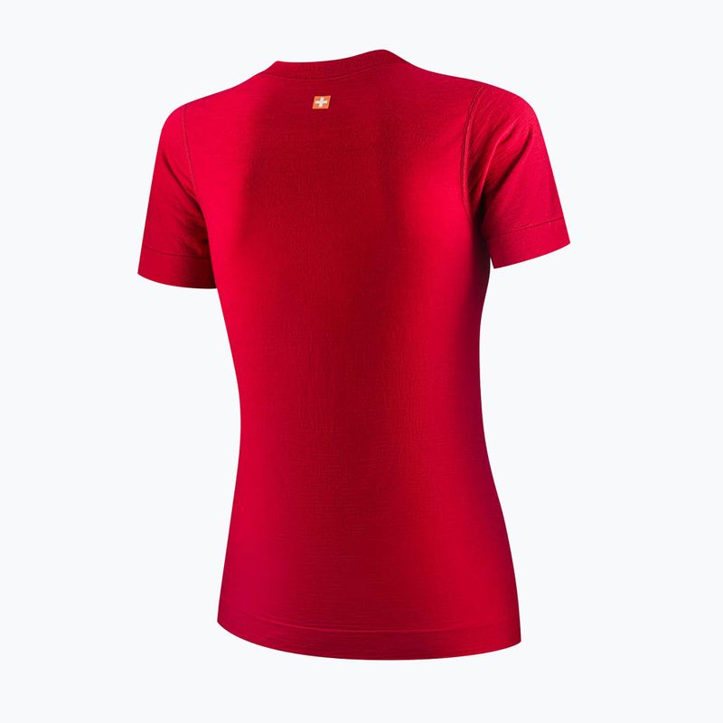 Moteriški termoaktyvūs marškinėliai Brubeck Outdoor Wool Pro raspberry 4