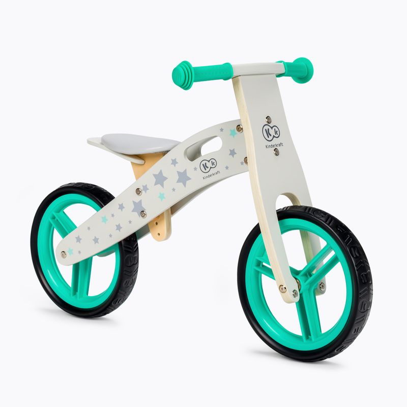 Kinderkraft Runner krosinis dviratis baltos ir žalios spalvos KKRUNNRSTR0000 2