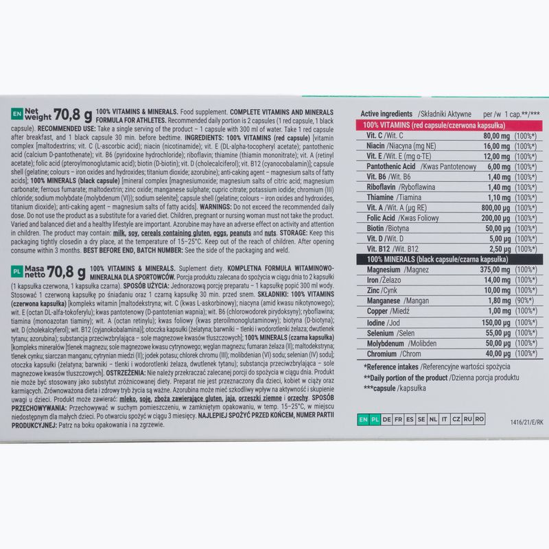 100% vitaminai ir mineralai Trec vitaminų ir mineralų kompleksas 60 kapsulių TRE/611 2