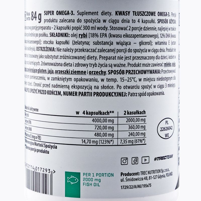 Super Omega 3 Trec riebalų rūgštys 60 kapsulių TRE/165 3