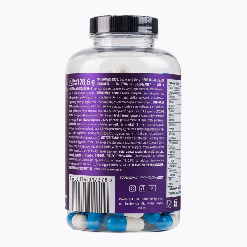 Aminorūgštys Trec Amino Max 6800 160 kapsulių 2