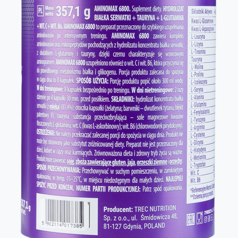 Amino Max Trec 6800 amino rūgščių 320 kapsulių TRE/021 2