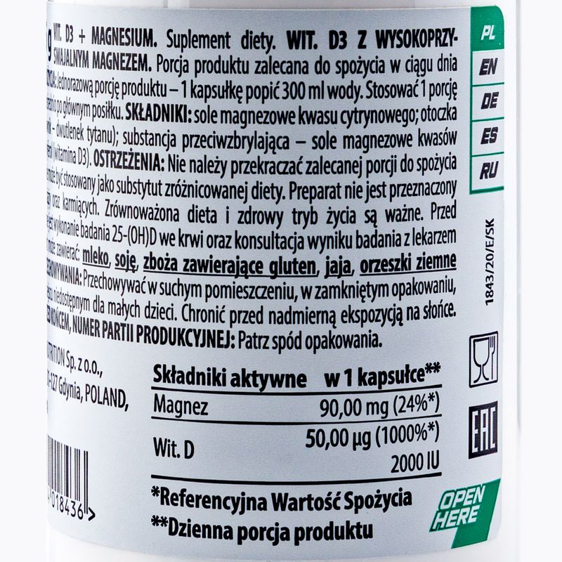 Vitaminas D3 + magnis Trec vitaminas D3 + magnis 60 kapsulių TRE/814 3