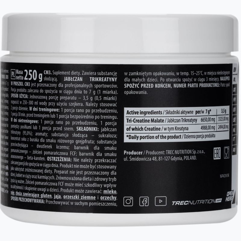 CM3 milteliai Trec kreatinas 250g baltoji kola TRE/336#BICOL 2