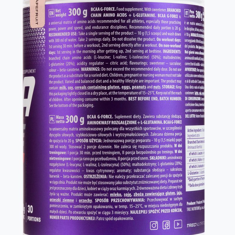 BCAA G-Force Trec amino rūgštys 300g citrinų ir greipfrutų TRE/331#CYTGR 2