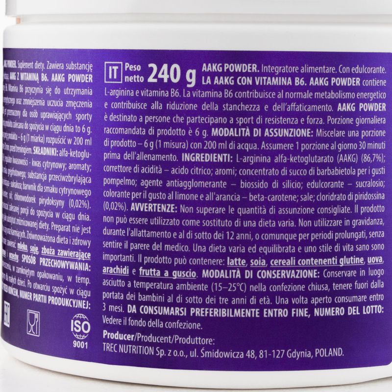 Trec AAKG prieš treniruotę 240g oranžinis TRE/909 2